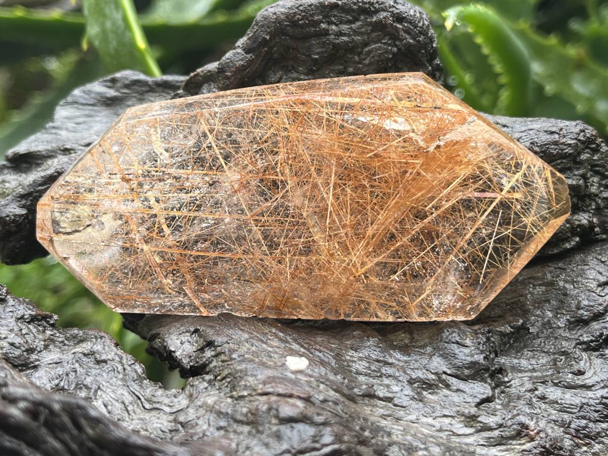 Polished Rare Golden Rutile Quartz Crystal x 1 From Madagascar