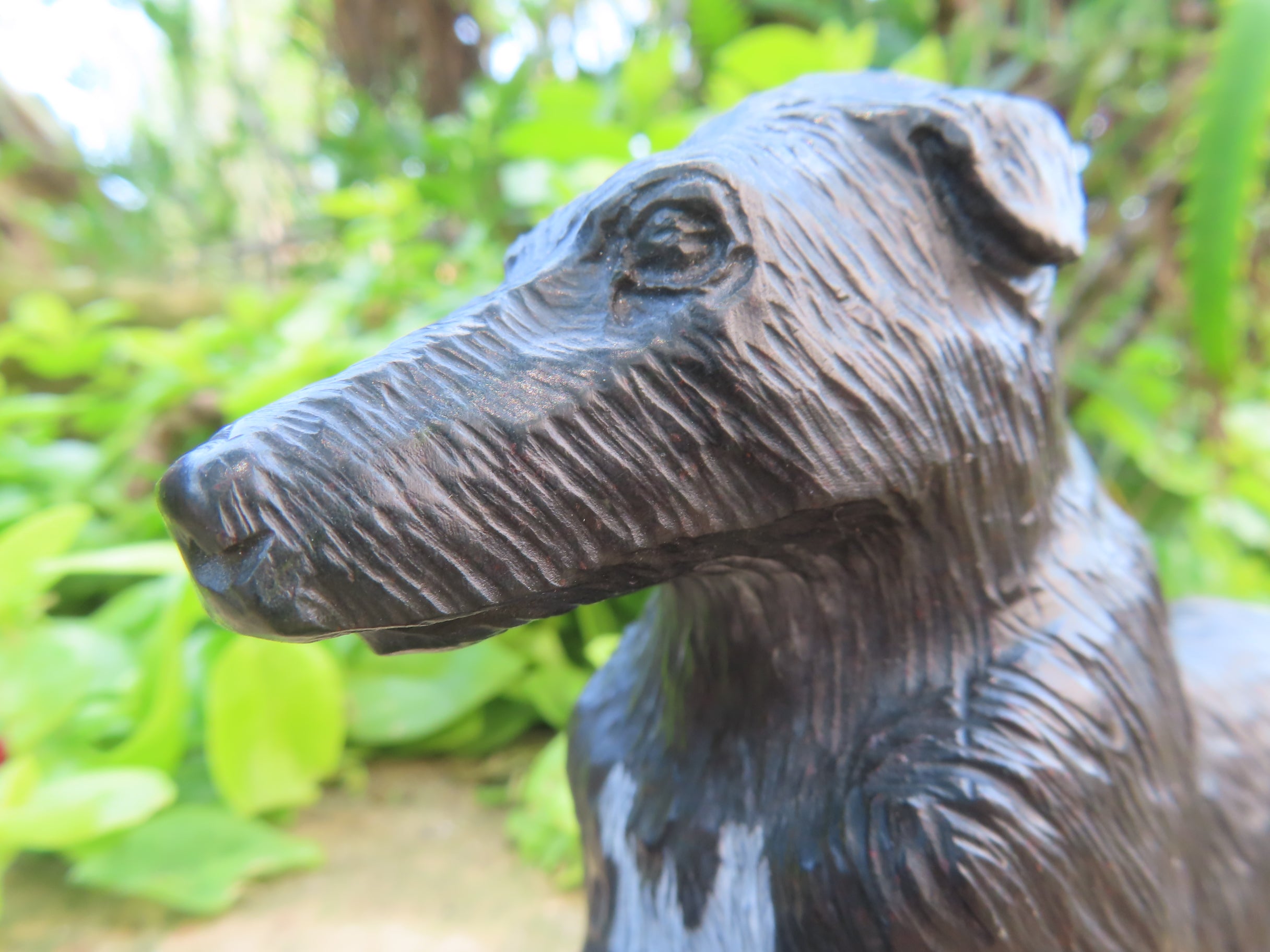 Hand Made Cute Collie Soapstone Carving x 1 From Zimbabwe