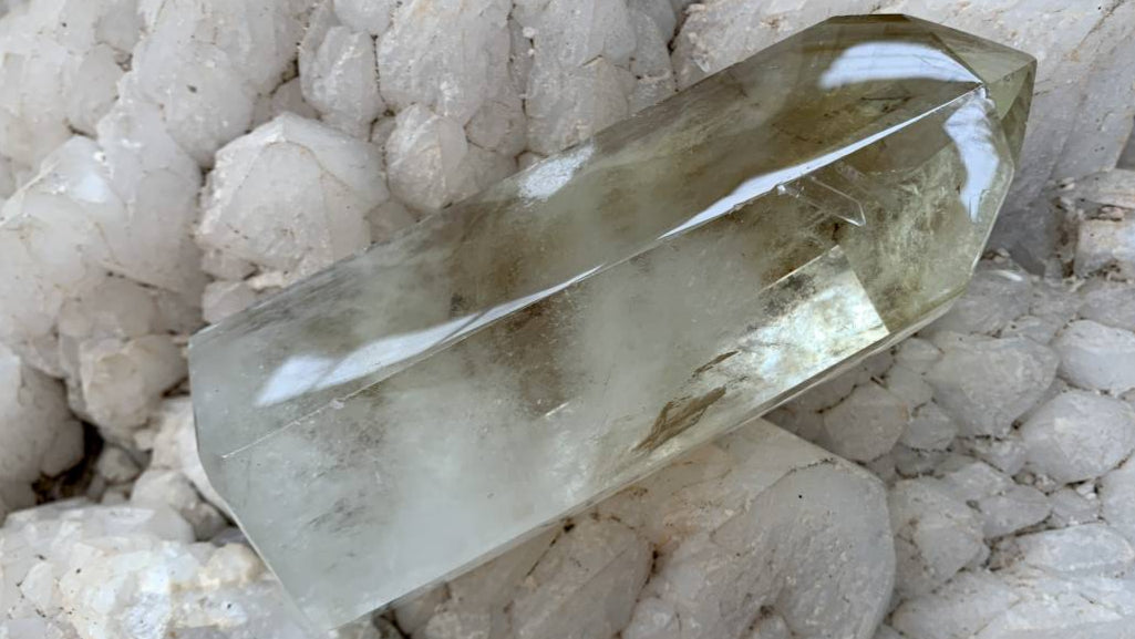 Polished Large Clear Citrine Quartz Crystal x 1 From Madagascar