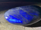 Polished Large Blue Flash Labradorite Palm Stone x 1 From Tulear, Madagascar