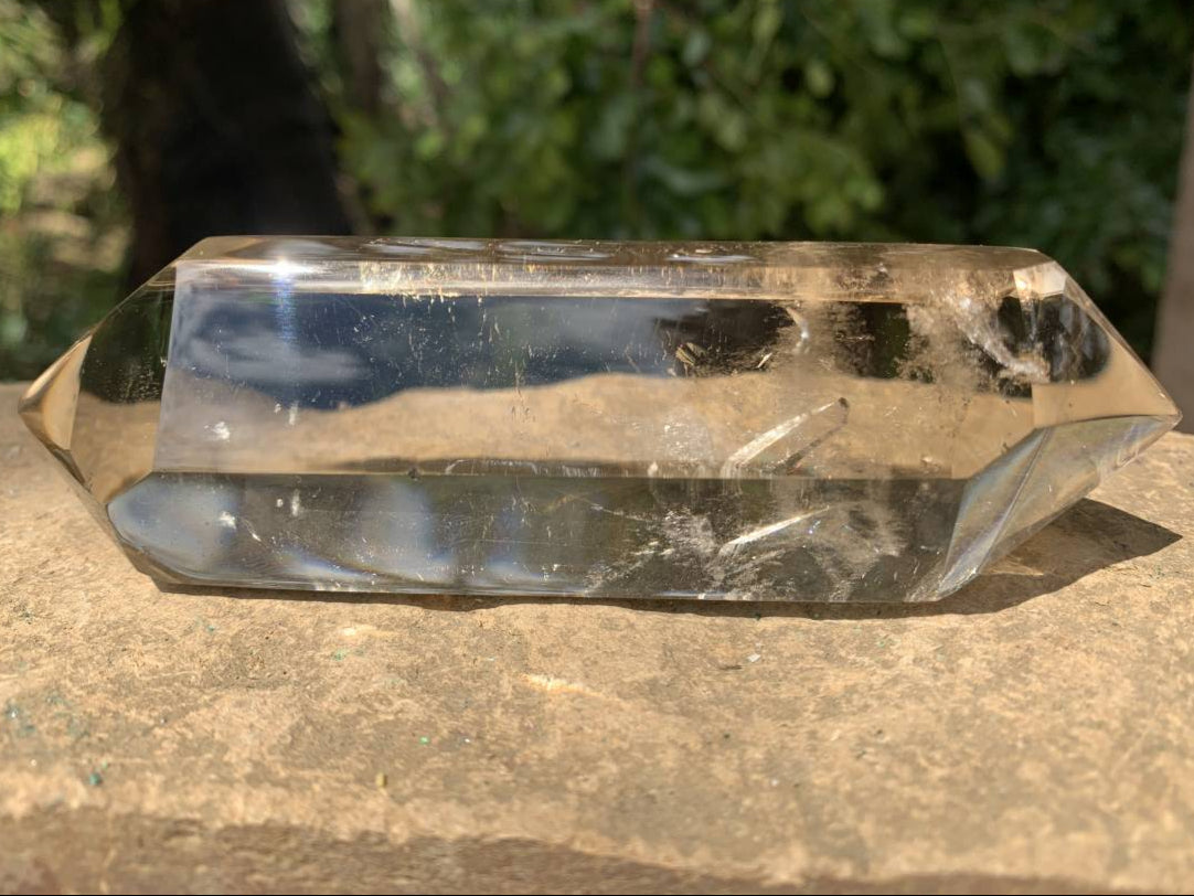 Polished Double-Terminated Smokey Quartz Crystal x 1 From Anzojorobe, Madagascar