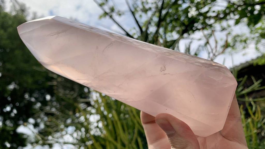 Polished Gemmy Rose Quartz Crystal x 1 From Ambatondrazaka, Madagascar