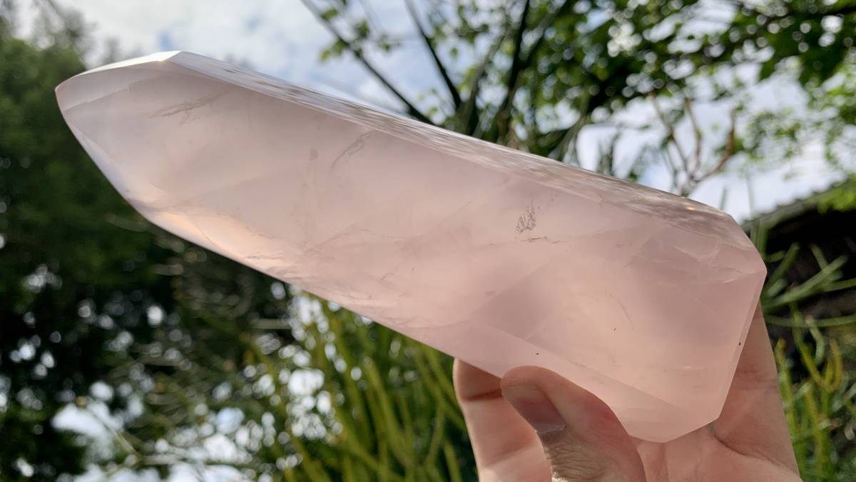 Polished Gemmy Rose Quartz Crystal x 1 From Ambatondrazaka, Madagascar