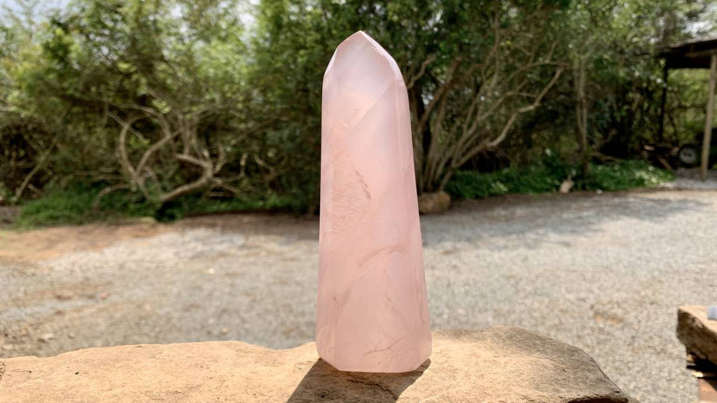 Polished Gemmy Rose Quartz Crystal x 1 From Ambatondrazaka, Madagascar