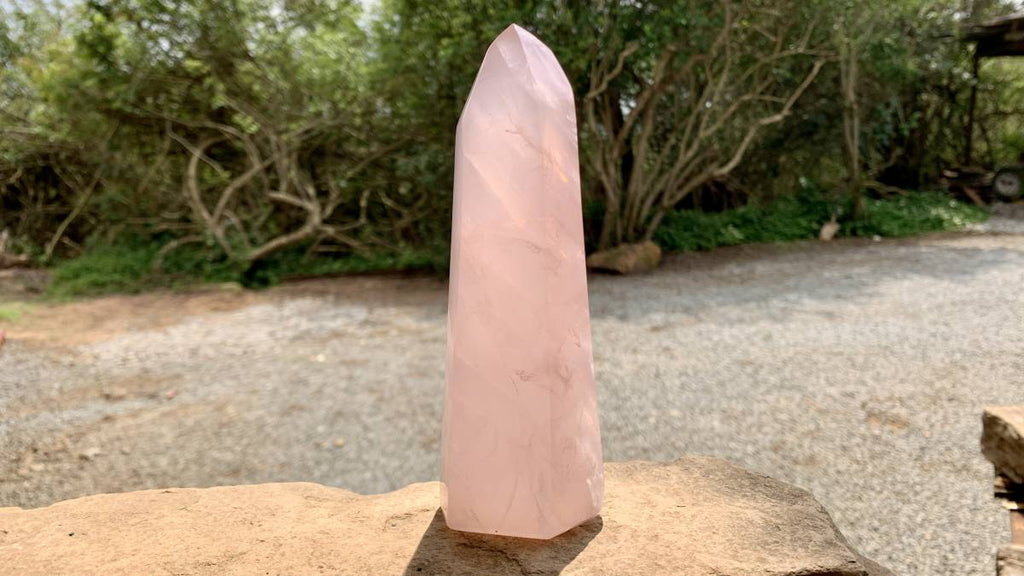 Polished Gemmy Rose Quartz Crystal x 1 From Ambatondrazaka, Madagascar