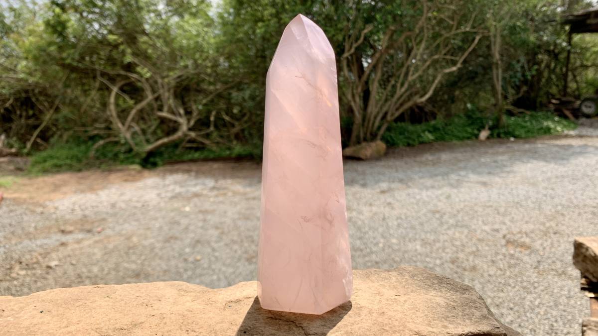 Polished Gemmy Rose Quartz Crystal x 1 From Ambatondrazaka, Madagascar