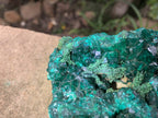 Natural Rare Dioptase and Crystalline Malachite Specimen x 1 From Likasi, Congo