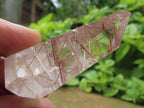 Polished Rare Clear Crystal Quartz with Copper Rutile x 1 From Madagascar