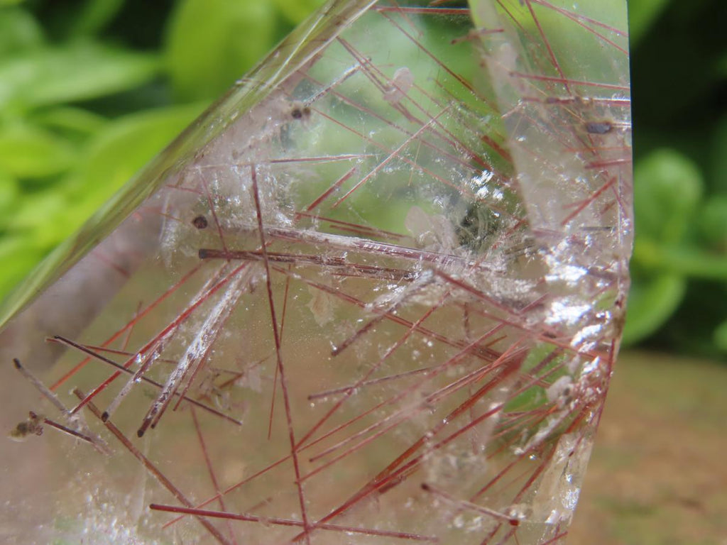 Polished Rare Clear Crystal Quartz with Copper Rutile x 1 From Madagascar