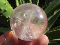 Polished Clear Quartz Rainbow-Veiled Crystal Ball x 1 From Madagascar
