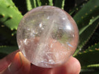 Polished Clear Quartz Rainbow-Veiled Crystal Ball x 1 From Madagascar