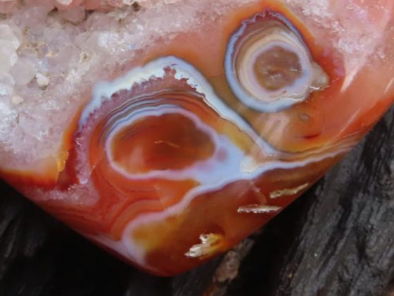Polished Carnelian Gemstone Heart x 1 From Madagascar