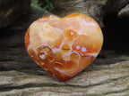 Polished Carnelian Gemstone Heart x 1 From Madagascar