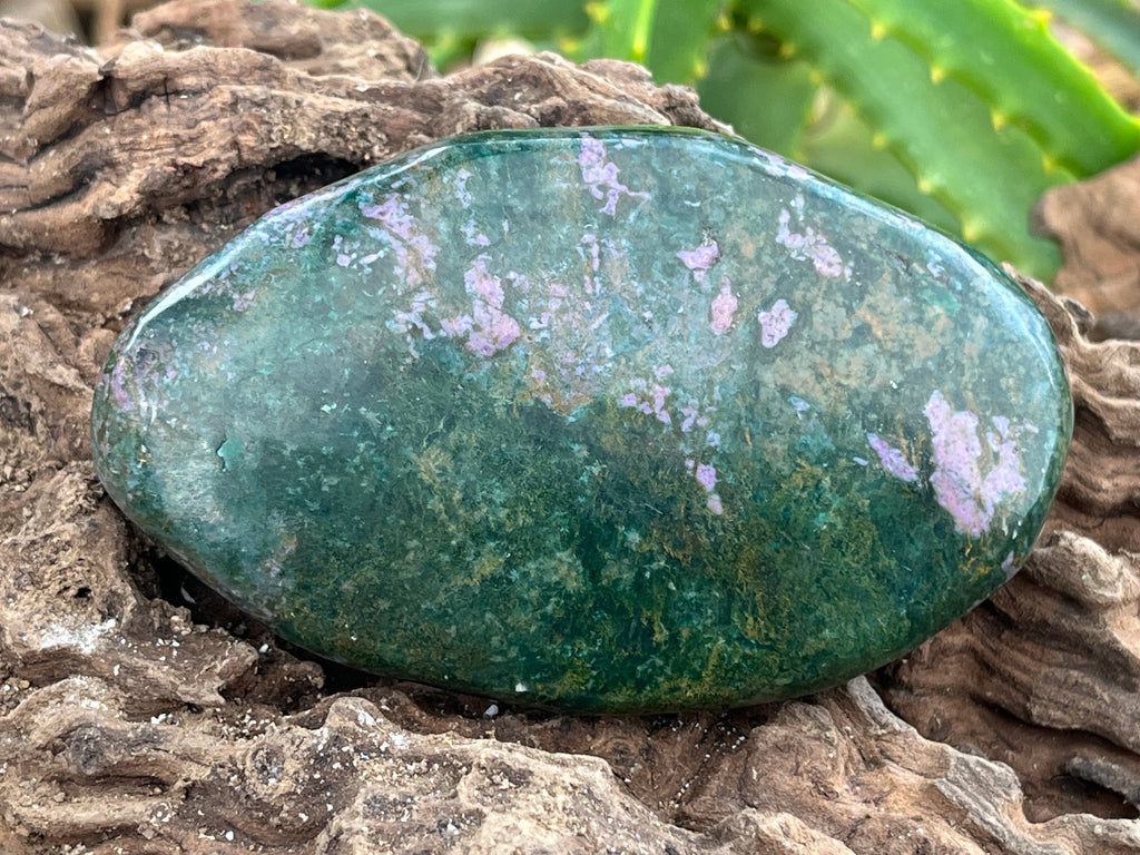 Polished Verdite with Fluorescent Ruby Corundum Free Form x 1 From Zimbabwe