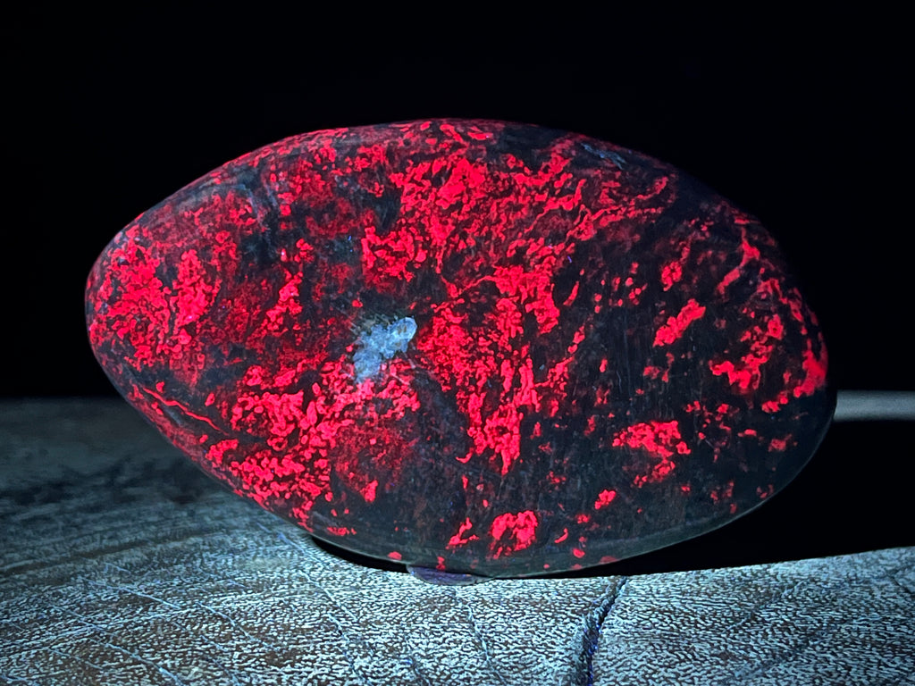 Polished Verdite with Fluorescent Ruby Corundum Free Form x 1 From Zimbabwe