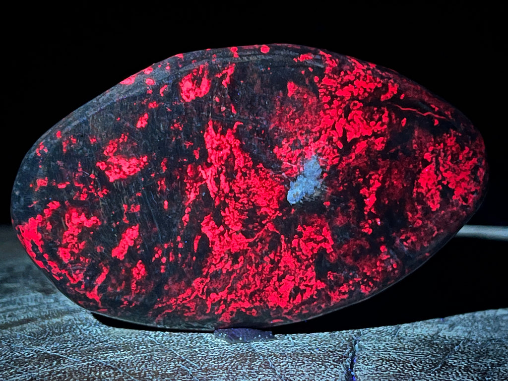 Polished Verdite with Fluorescent Ruby Corundum Free Form x 1 From Zimbabwe