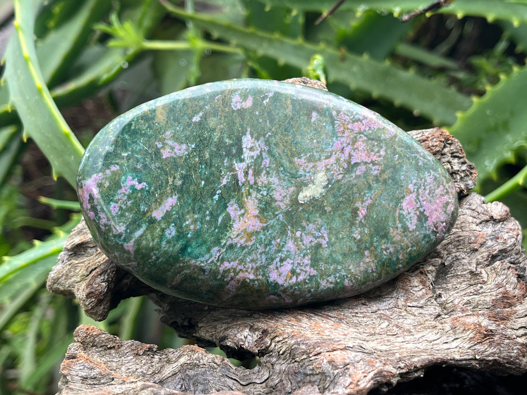 Polished Verdite with Fluorescent Ruby Corundum Free Form x 1 From Zimbabwe