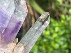Natural Enhydro Amethyst Twin Crystal Cluster with 7 Water Bubbles x 1 From Brandberg, Namibia