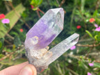 Natural Enhydro Amethyst Twin Crystal Cluster with 7 Water Bubbles x 1 From Brandberg, Namibia
