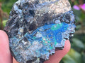 Natural Lead Galena with Azurite and Malachite Specimen x 1 From Koakoveld, Namibia