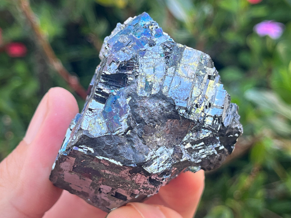Natural Lead Galena with Azurite and Malachite Specimen x 1 From Koakoveld, Namibia