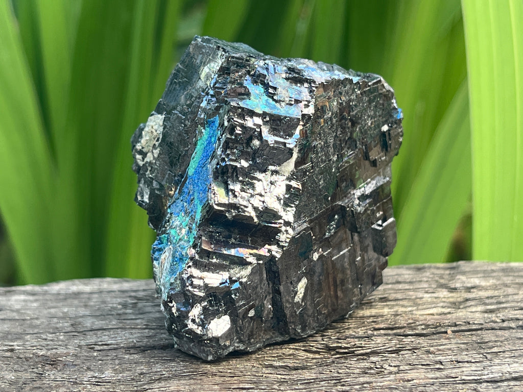 Natural Lead Galena with Azurite and Malachite Specimen x 1 From Koakoveld, Namibia