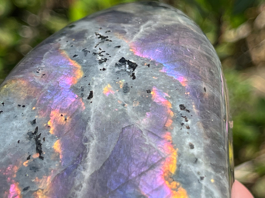 Polished Rare Purple Labradorite Standing Free Form x 1 From Tulear, Madagascar