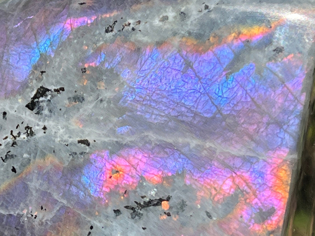 Polished Rare Purple Labradorite Standing Free Form x 1 From Tulear, Madagascar