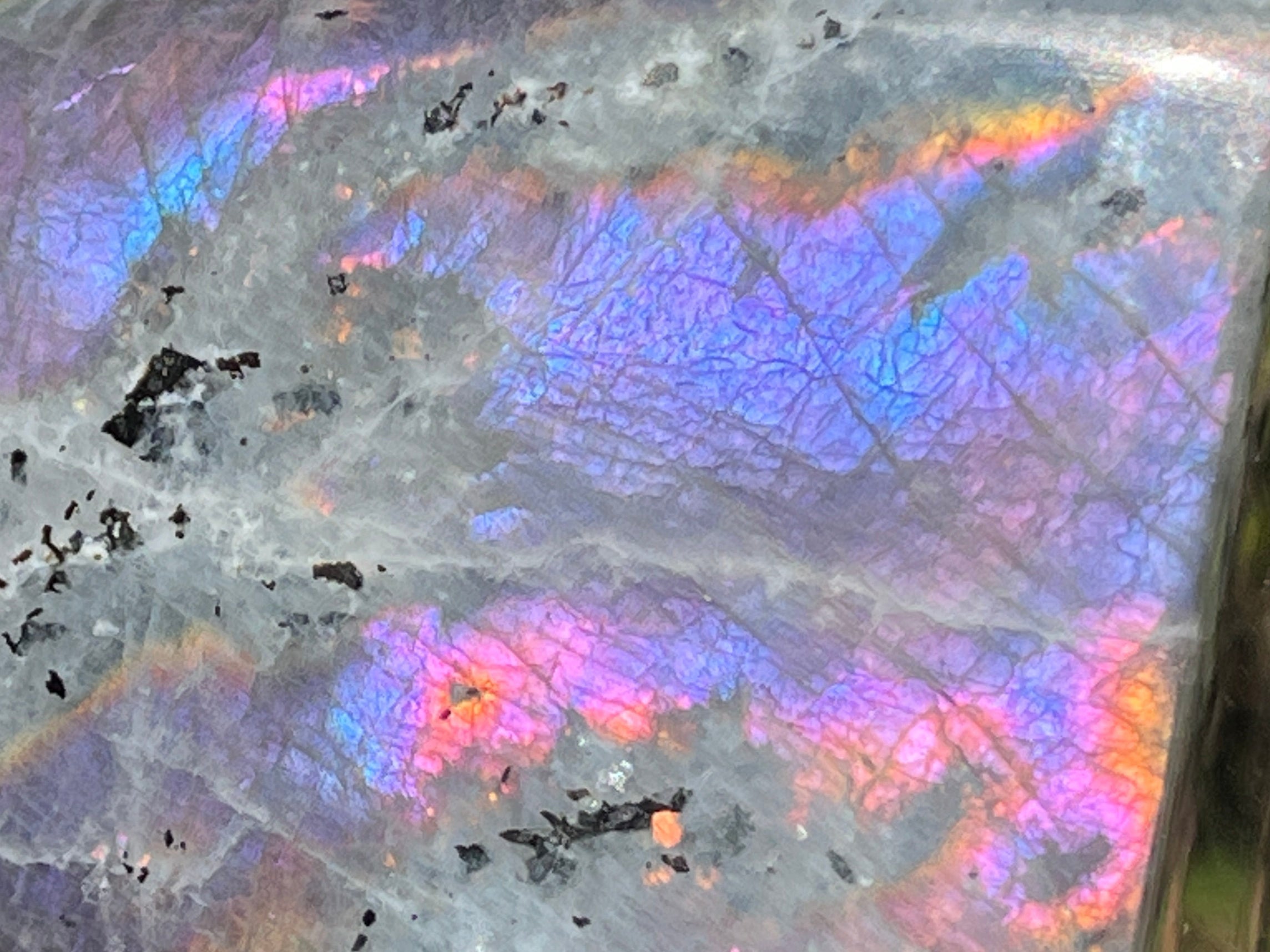 Polished Rare Purple Labradorite Standing Free Form x 1 From Tulear, Madagascar