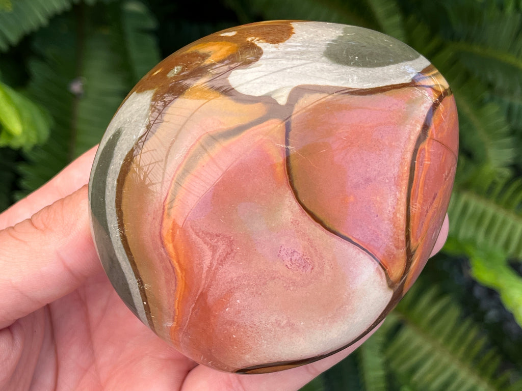 Polished On One Side Polychrome Jasper Nodule x 1 From NW Coast, Madagascar