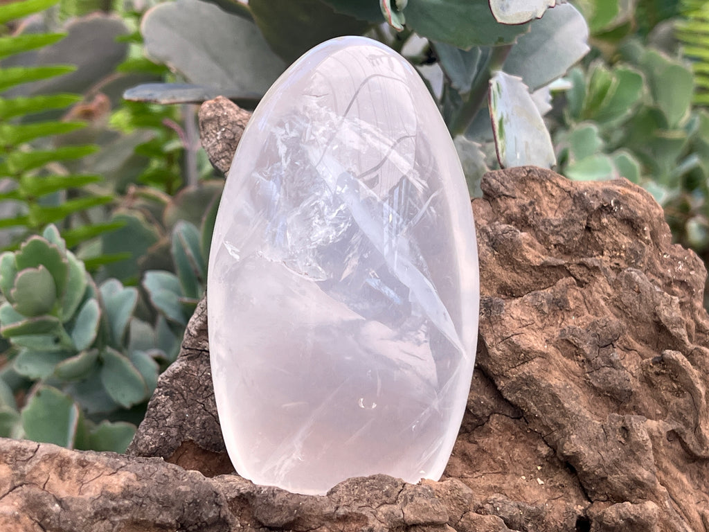 Polished Girasol Pearl Standing Free Form x 1 From Ambatondrazaka, Madagascar