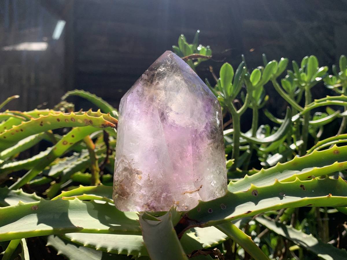 Polished Smokey Amethyst Crystal x 1 From Akansobe, Madagascar