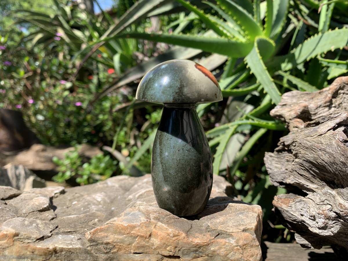 Polished Large Polychrome Jasper Mushroom x 1 From NW Coast, Madagascar