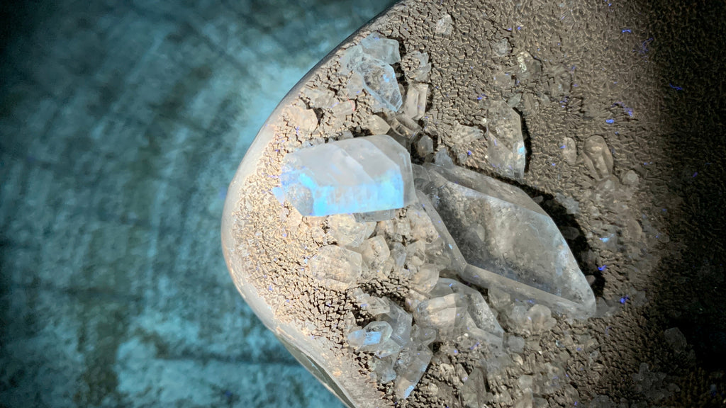 Polished Septerye Sauvage Dragons Egg Geode x 1 From Mahajanga, Madagascar