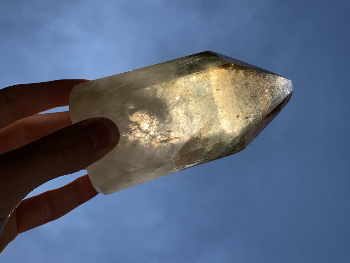 Polished Rare Citrine Quartz Crystal x 1 From Madagascar