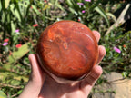 Polished Red Carnelian Crystalline Geode Bowl x 1 From Madagascar