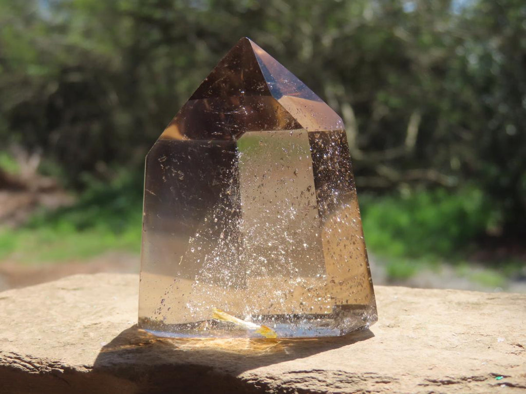 Polished Champagne Citrine Phantom Quartz Crystal x 1 From Madagascar