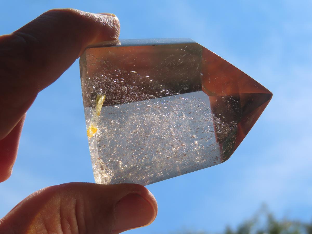 Polished Champagne Citrine Phantom Quartz Crystal x 1 From Madagascar