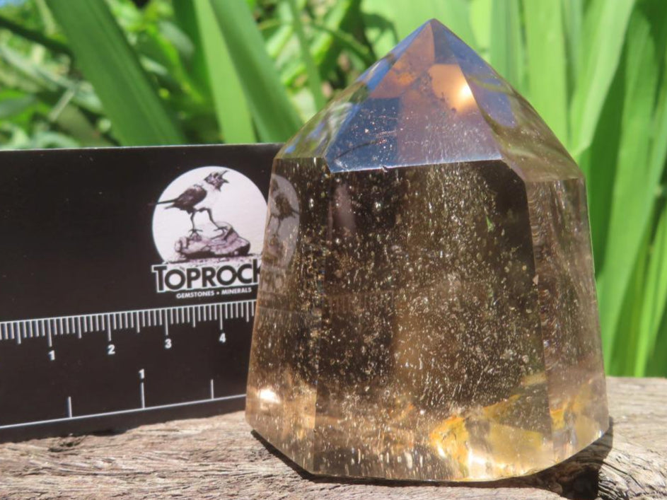 Polished Champagne Citrine Phantom Quartz Crystal x 1 From Madagascar