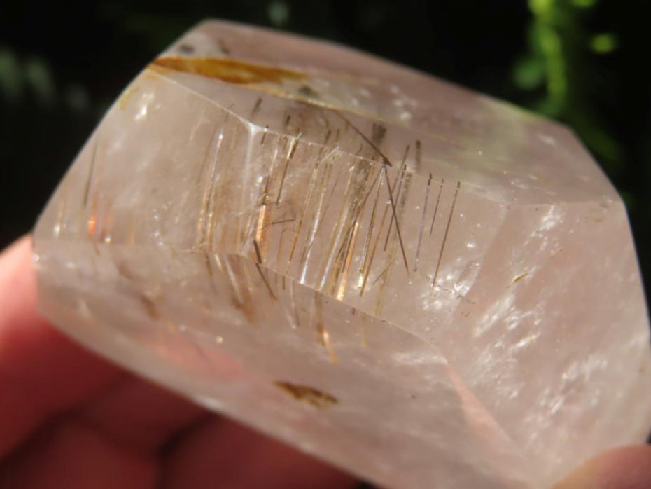 Polished Rare Golden Rutile Quartz Crystal x 1 From Madagascar
