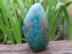 Polished Shattuckite with Chrysocolla Standing Free Form x 1 From Kaokoveld, Namibia