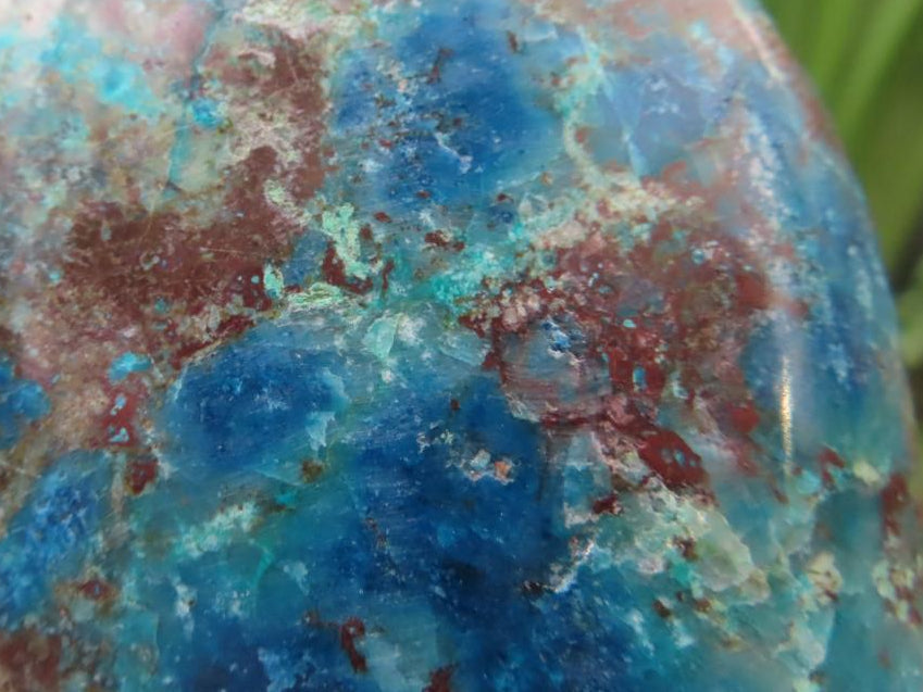 Polished Shattuckite with Chrysocolla Standing Free Form x 1 From Kaokoveld, Namibia