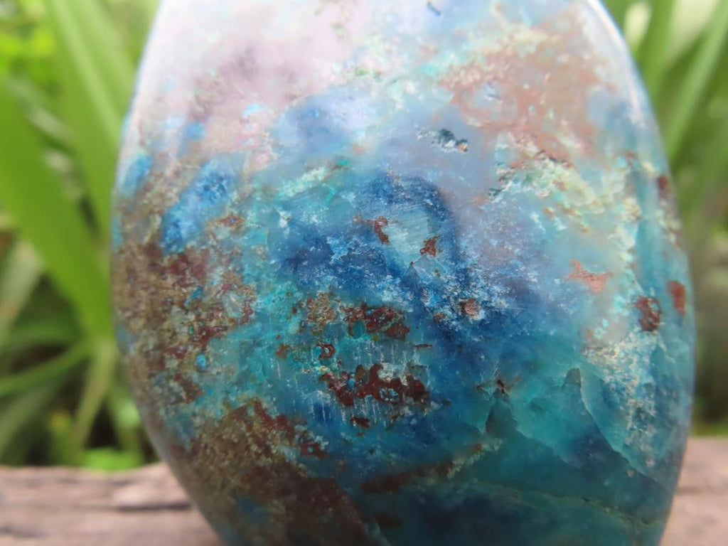 Polished Shattuckite with Chrysocolla Standing Free Form x 1 From Kaokoveld, Namibia