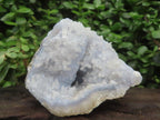 Natural Blue Lace Agate Geode with Fluorescent Dog Tooth Calcite Specimen x 1 From Nsanje, Malawi