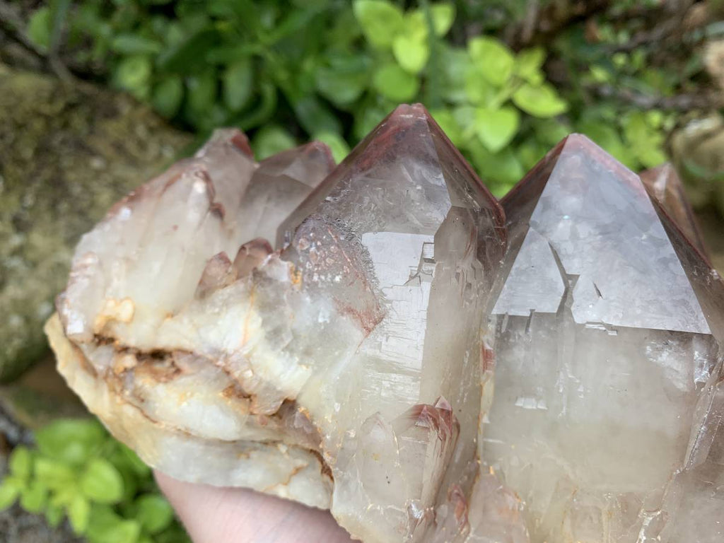 Natural XL Red Phantom Hematoid Quartz Crystal Cluster x 1 From Karoi, Zimbabwe