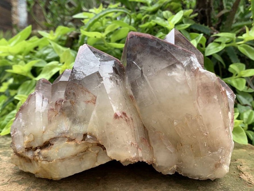 Natural XL Red Phantom Hematoid Quartz Crystal Cluster x 1 From Karoi, Zimbabwe