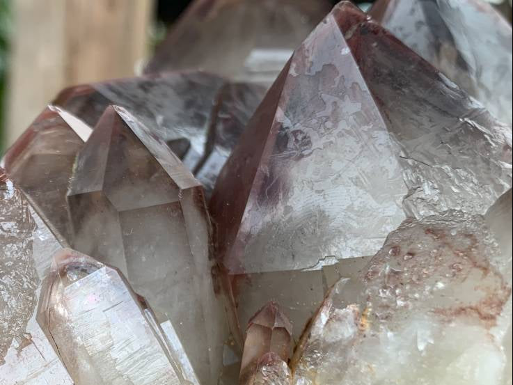 Natural XL Red Phantom Hematoid Quartz Crystal Cluster x 1 From Karoi, Zimbabwe