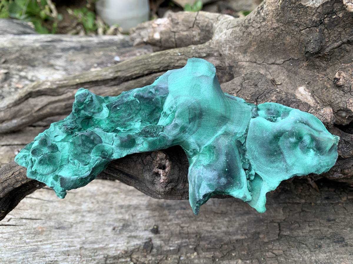 Natural Rare Silky Velvet Malachite Specimen x 1 From Kasompe, Congo