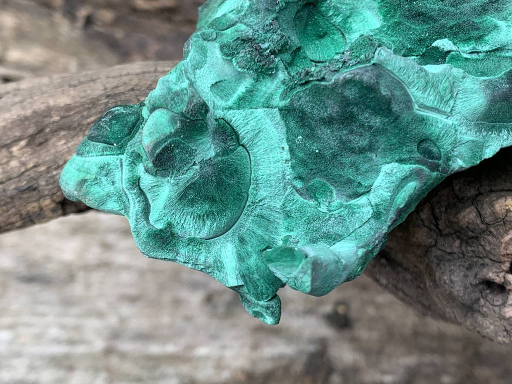 Natural Rare Silky Velvet Malachite Specimen x 1 From Kasompe, Congo