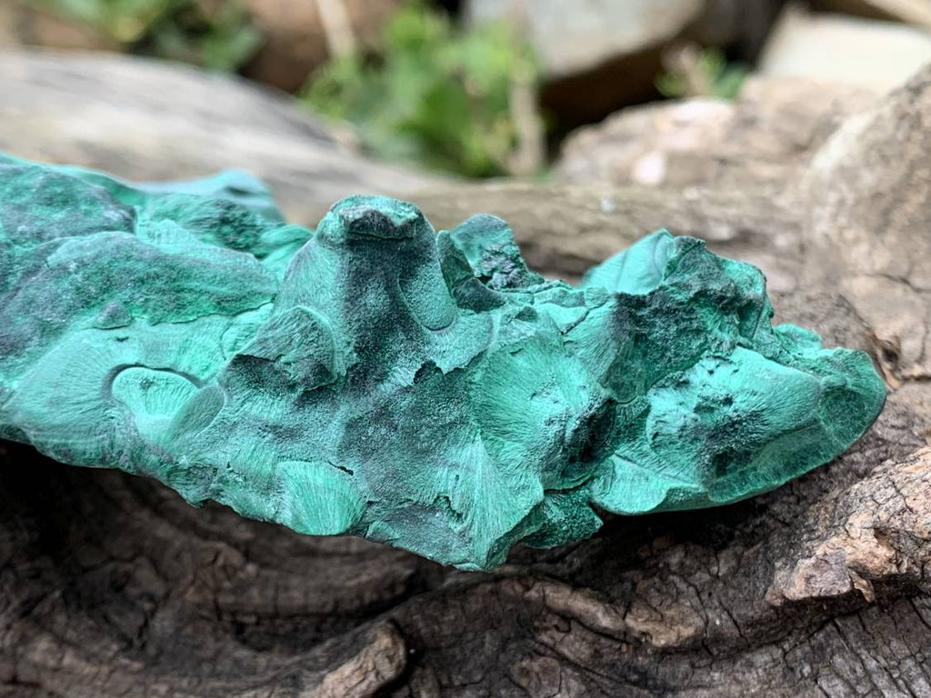 Natural Rare Silky Velvet Malachite Specimen x 1 From Kasompe, Congo